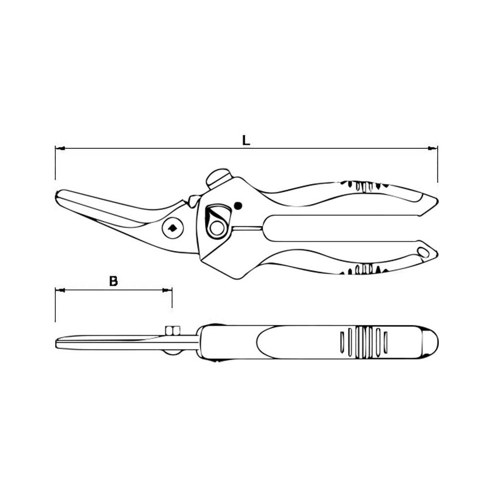 Cisaille universelle courbée bi-matière MOB 200 mm