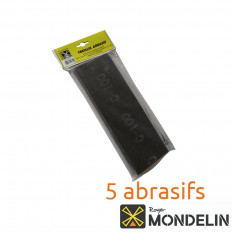 Lot de 5 treillis abrasifs grain moyen 100 Mondelin
