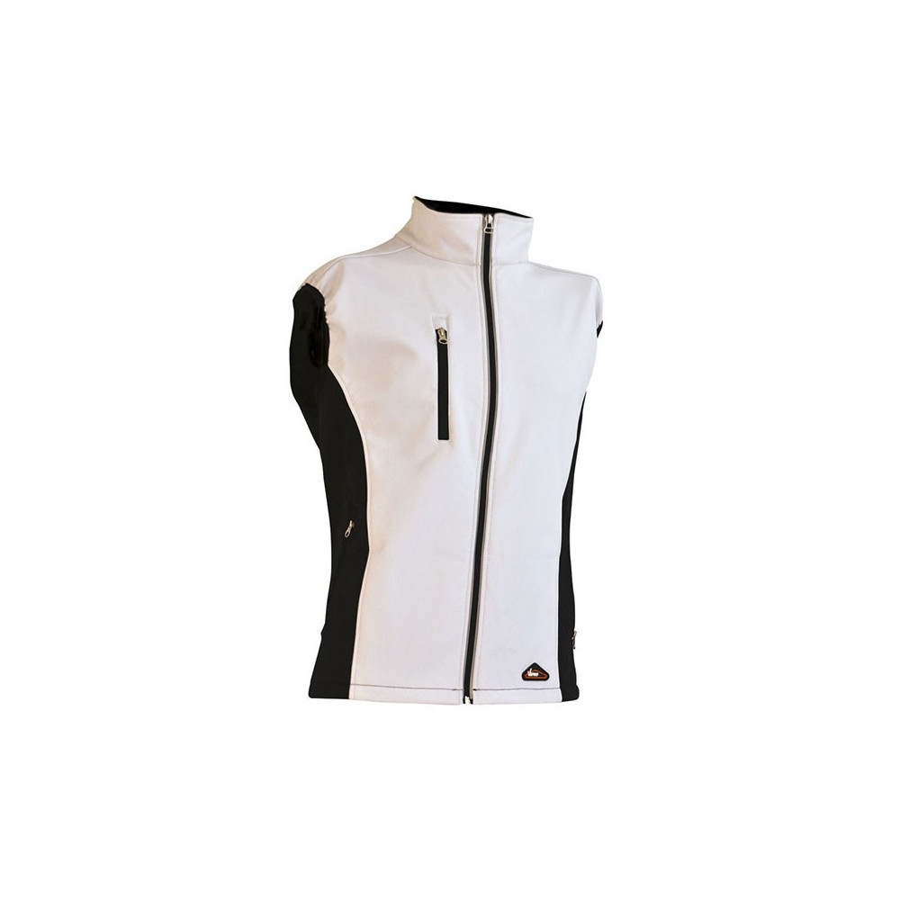 Gilet softshell VENTOUX blanc/noir Vepro