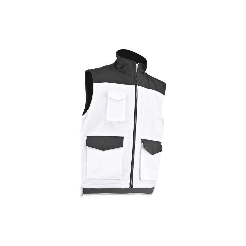 Gilet doublure polaire MULTIPOCHES blanc Vepro