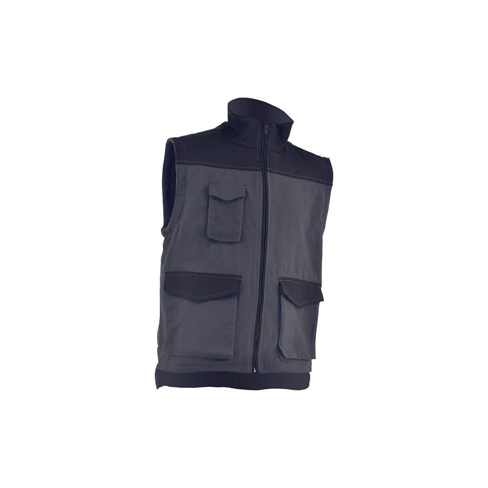 Gilet doublure polaire MULTIPOCHES gris/anthracite Vepro