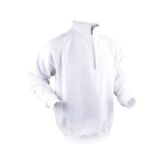 Sweat col zippé blanc Vepro