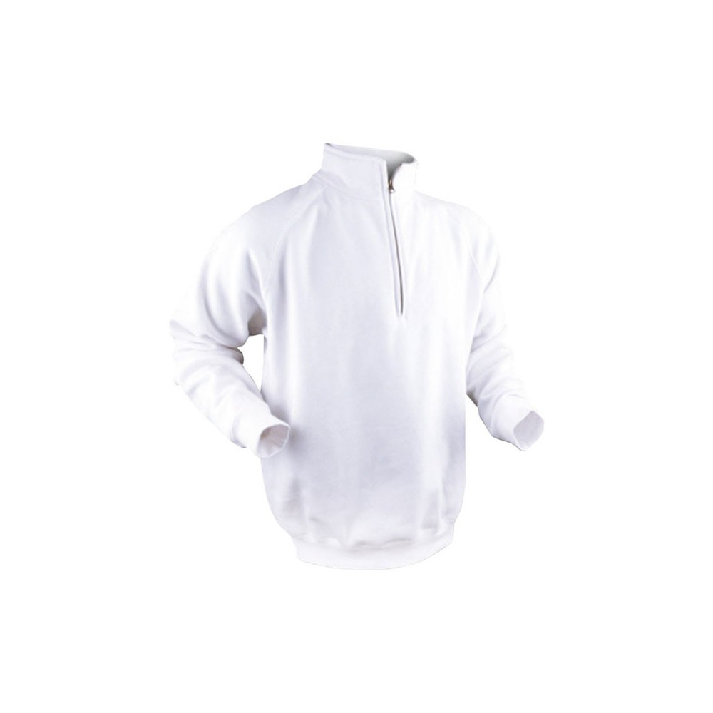 Sweat col zippé blanc Vepro