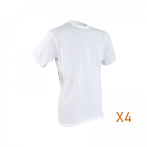 Lot de 4 tee-shirts manches courtes blanc Vepro