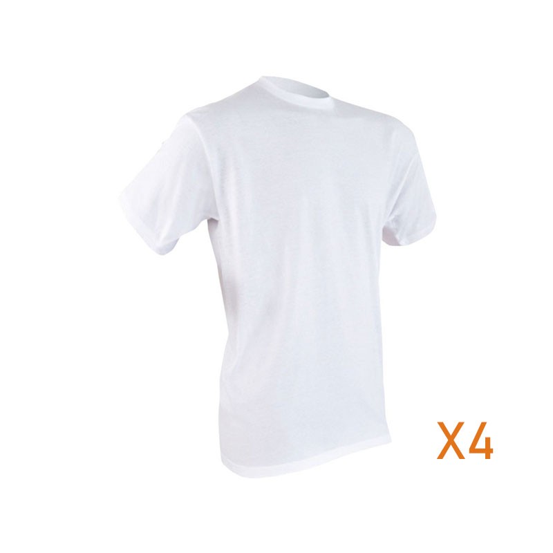 Lot de 4 tee-shirts manches courtes blanc Vepro
