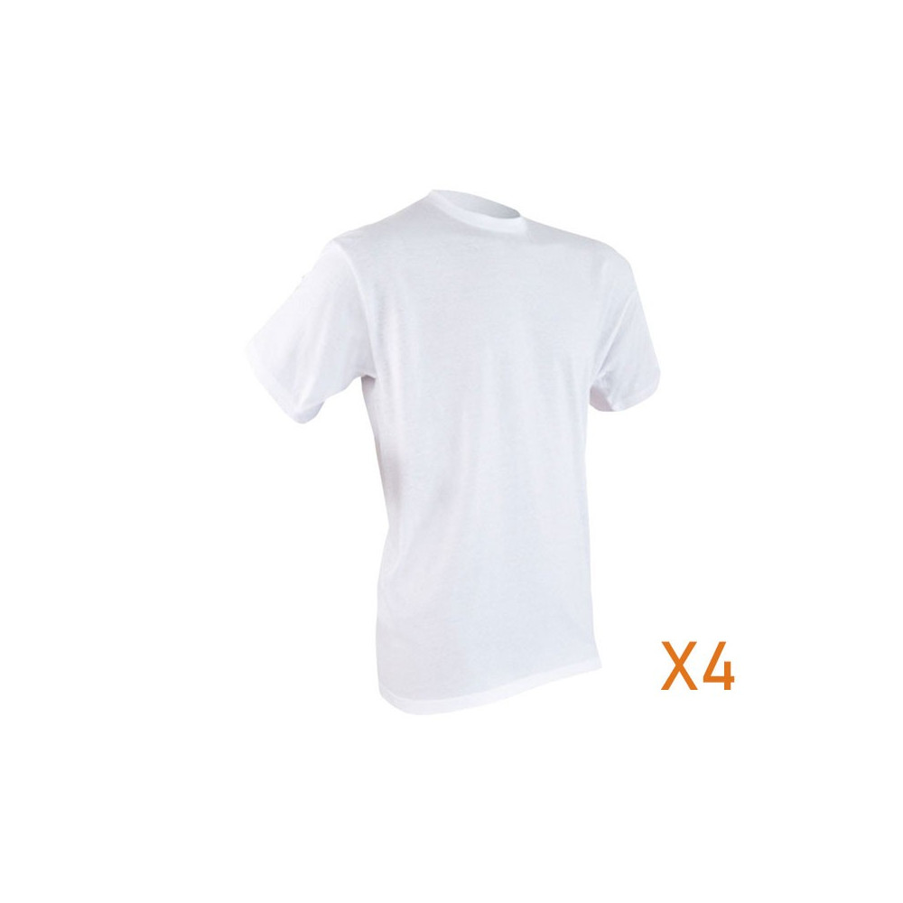 Lot de 4 tee-shirts manches courtes blanc Vepro