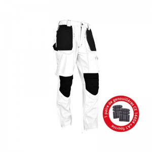 Pantalon extensible multipoches ELITE blanc Vepro