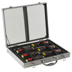 Mallette aluminium 6 ciseaux tri-matière