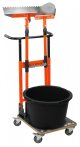 Set carreleur Carelo complet – Chariot pliable avec seau grande capacité et outils sur perche pour application de colle