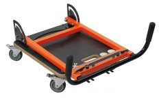 Set carreleur Carelo complet – Chariot pliable avec seau grande capacité et outils sur perche pour application de colle