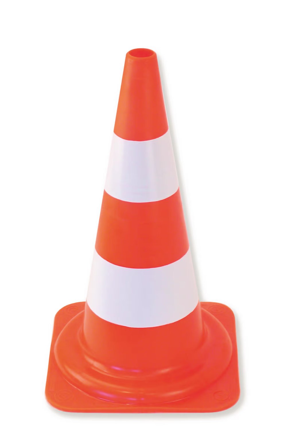 MONDELIN – Cône de Signalisation 50 cm – PVC Orange Souple Haute Résistance – Idéal Balisage, Chantier, Sécurité Routière