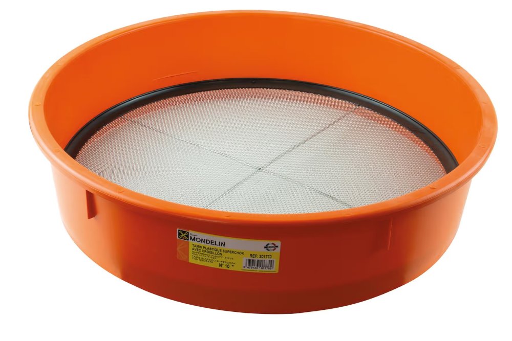 Tamis SuperChok Orange 12 avec Croisillon Mondelin – Résistant aux Chocs