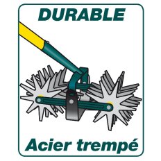 Grattoir oscillant + double émietteur naturOvert manche bois 100% PEFC 150 cm