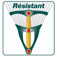 Balai à gazon Xfil 20 dents plates acier manche bois certifié PEFC 100%