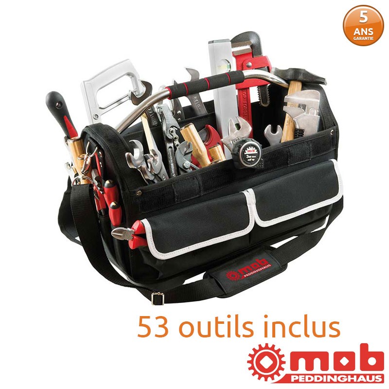 Boîte à outils garni plomberie 53 pièces Easy Bag MOB