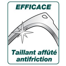 Faucille à herbe droite 45 cm manche bi-matière duopro