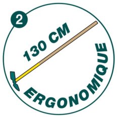 Serfouette forgée Duopro douille ovale 40x27 panne et fourche - 30 cm sans manche