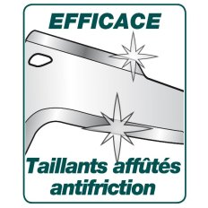 Serpe 2 taillants 22 cm Duopro manche bi-matière