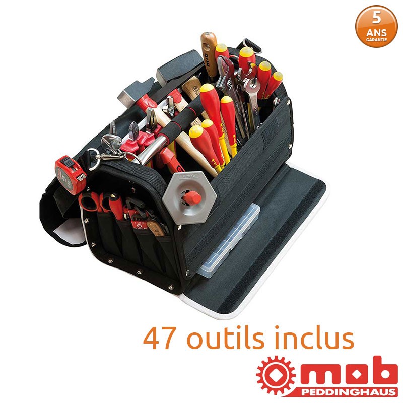 Caisse outillage avec 47 outils électricien Mob