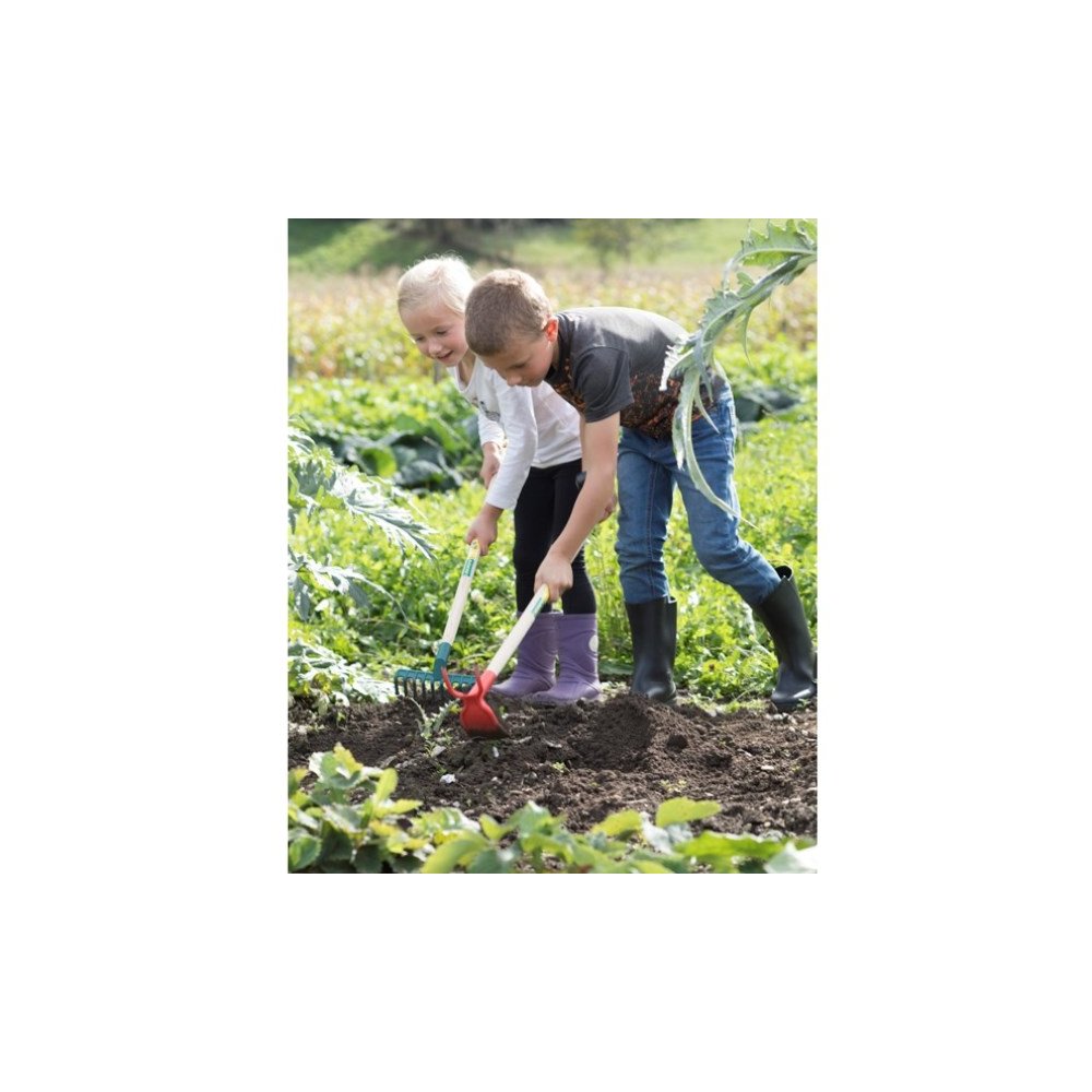 Râteau Plastique Enfant manche bois certifié PEFC 100% - Leborgne