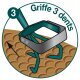 Griffe 3 dents + grattoir oscillant NaturOvert PEFC 100% - Leborgne