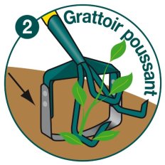 Griffe 3 dents + grattoir oscillant NaturOvert PEFC 100% - Leborgne