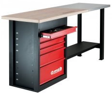 Établi 6 tiroirs avec plaque inox – 1000 kg