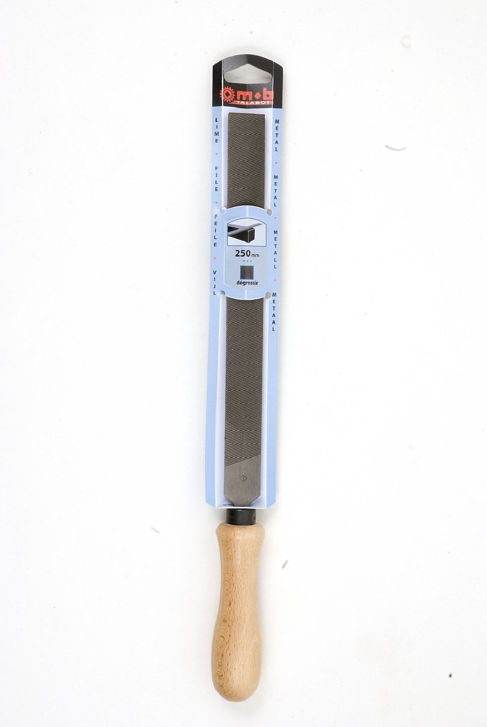 Lime plate pour métaux tendres sur carte - MOB