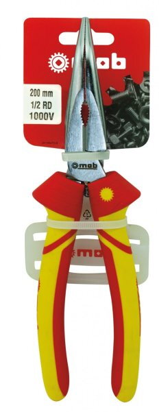 Pince à becs demi-ronds coudés sur carte - MOB