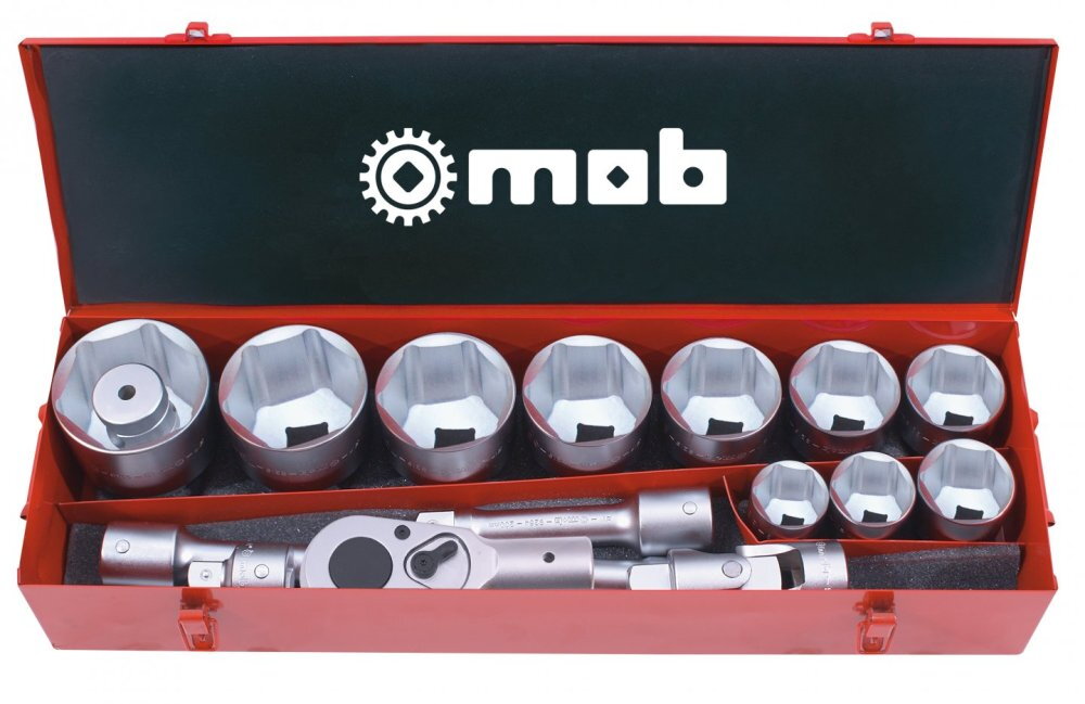 Coffret métallique 1'' 17 pièces, 12 pans - MOB