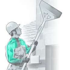 Grattoir 30 cm manche télescopique (2-3,50 m) Nanovib  - Leborgne