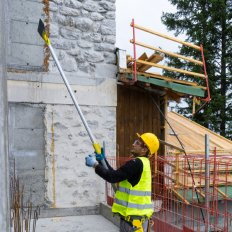 Grattoir 30 cm manche télescopique (2-3,50 m) Nanovib  - Leborgne