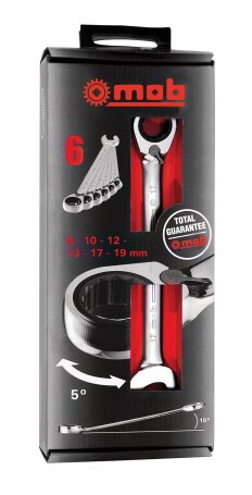 Jeu 10 clés mixtes à cliquet – MOB