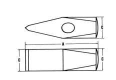 Masse à tranche manche nertech - MOB