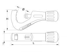 Coupe-tube télescopique cuivre sur carte - MOB