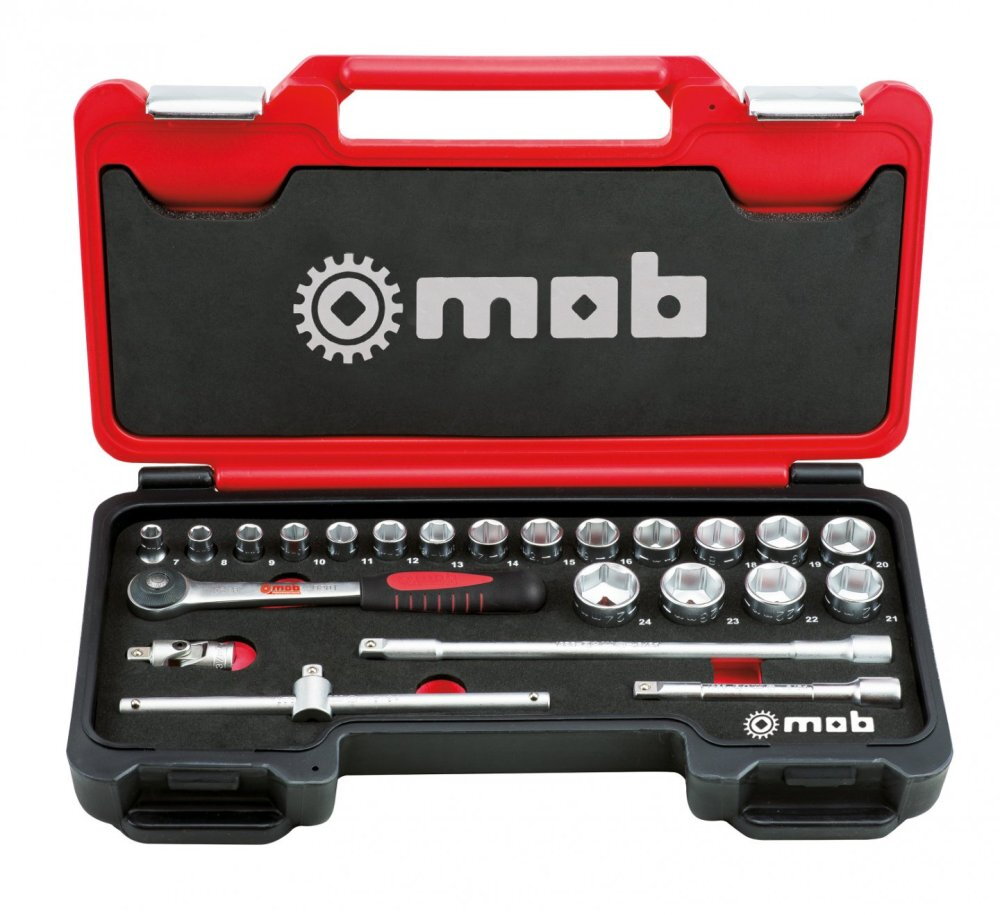 Coffrets box 3/8'' 23 pièces cliquet rond - MOB