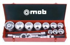 Coffret métallique 1'' 17 pièces, 12 pans -MOB