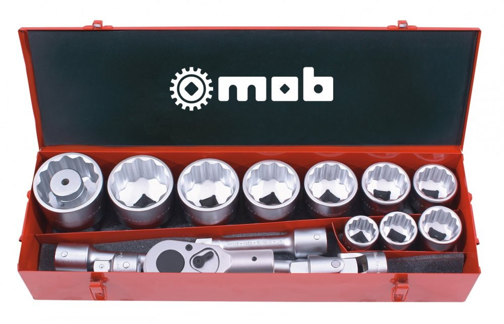 Coffret métallique 1'' 17 pièces, 12 pans -MOB