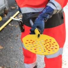 Pelle filtrante d'hydrocurage manche télescopique nanovib - Leborgne