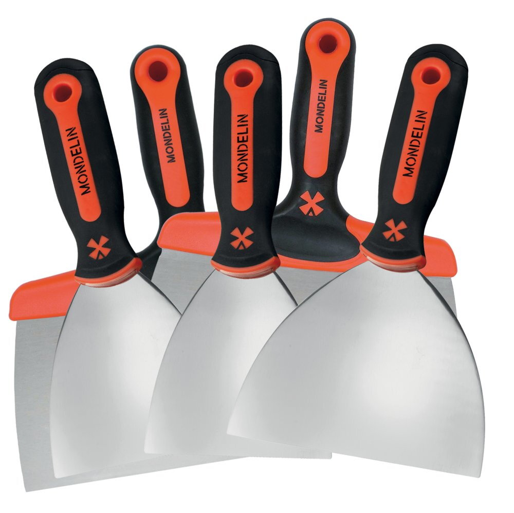 Lot de 5 couteaux à enduire Premium – Lames en acier inoxydable - Mondelin