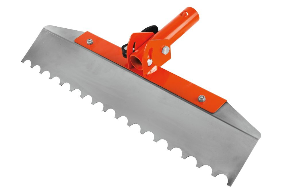 Platoir articulé à lame dentée demi-ronde – Compatible manche télescopique