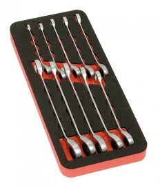 Module Mousse Vide Bicolore pour 10 Clés Mixtes à Cliquet – 385 x 165 mm - MOB