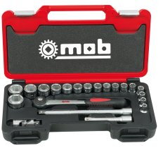 Coffret Box Medium 1/2″ – 21 Pièces 6 Pans avec Cliquet Rond