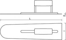 Platoir Chapiste 45x12 cm – Manche Plastique Fermé - Mondelin