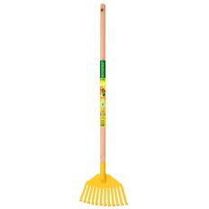 Balai Gazon Plastique Enfant manche bois certifié PEFC 100% - Leborgne