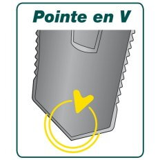 Louchet transplantation Duopro - 33 cm manche béquille Metalgrip - Leborgne