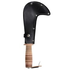 Serpe chasseur - 20 cm avec étui en cuir manche cuir - Leborgne