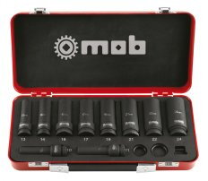 Coffret métallique de douilles impact longues 1/2'' 10 pièces - MOB