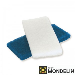 Lot de 2 tampons abrasifs blanc/bleu Mondelin