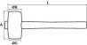 Maillet TP caoutchouc dur – Tête bombée 90 Shore et manche frêne PEFC - MOB